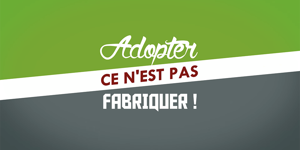 Adopter ce nest pas fabriquer