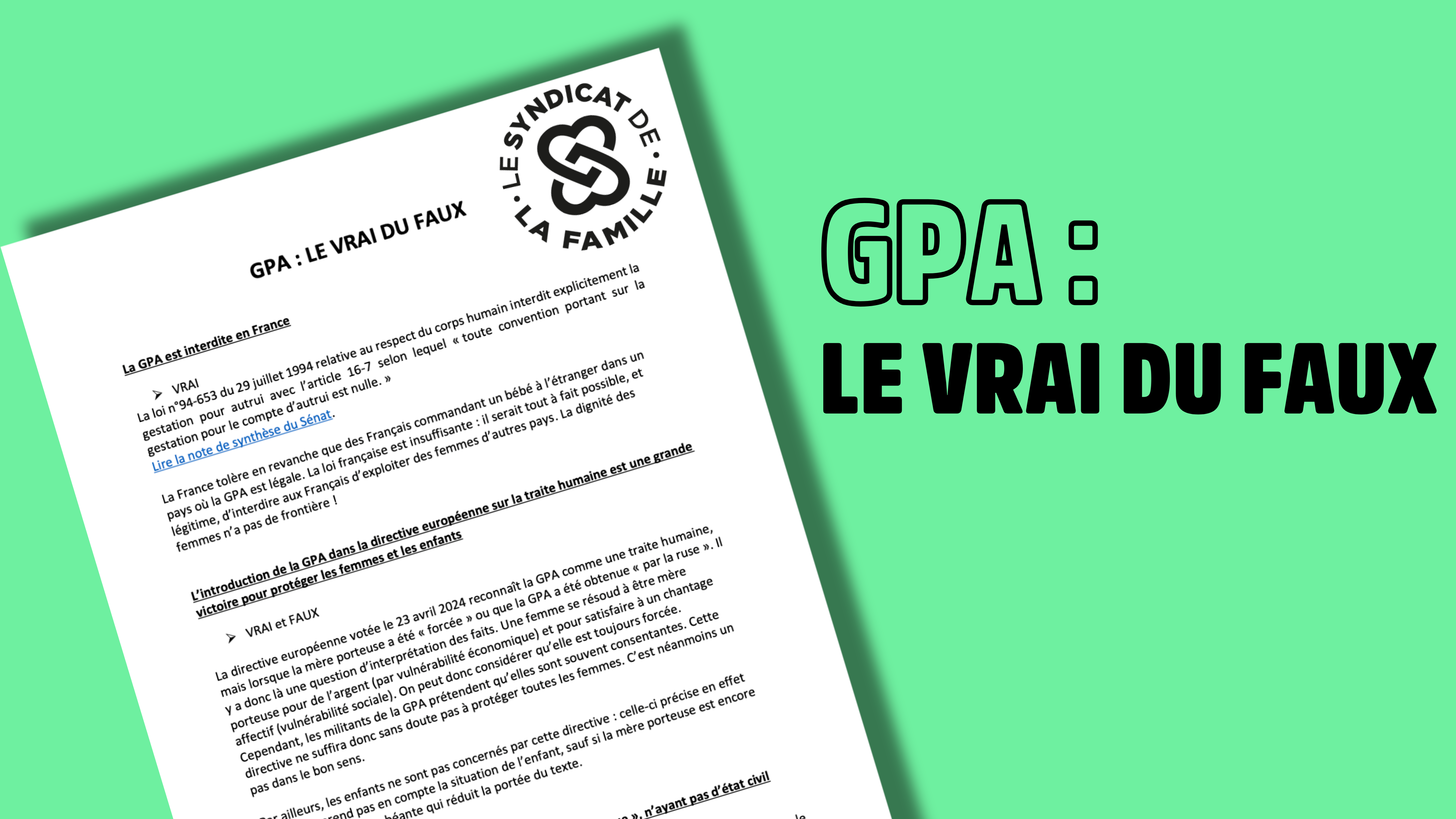 GPA VRAI FAUX