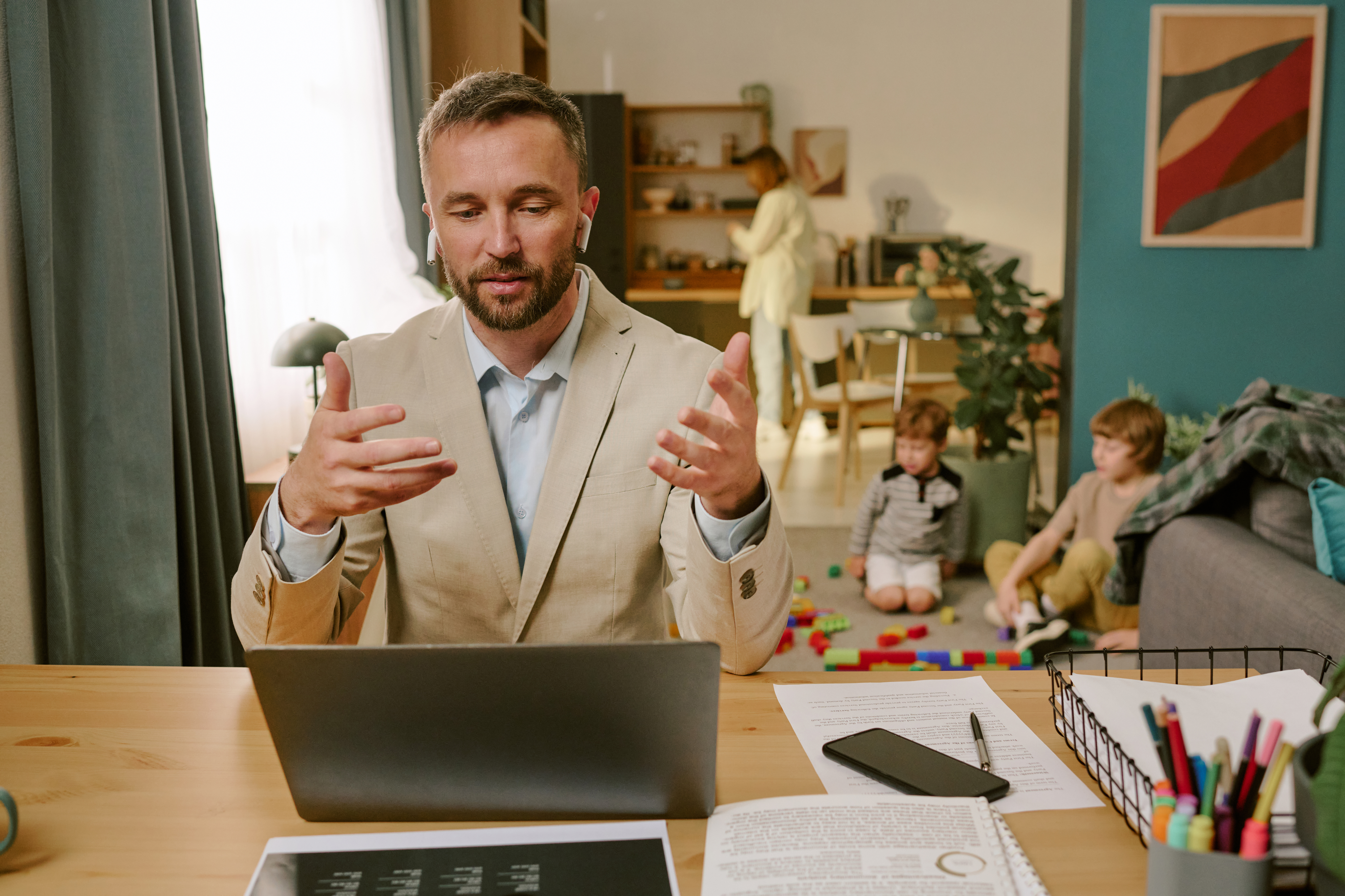 télétravail avec enfants
